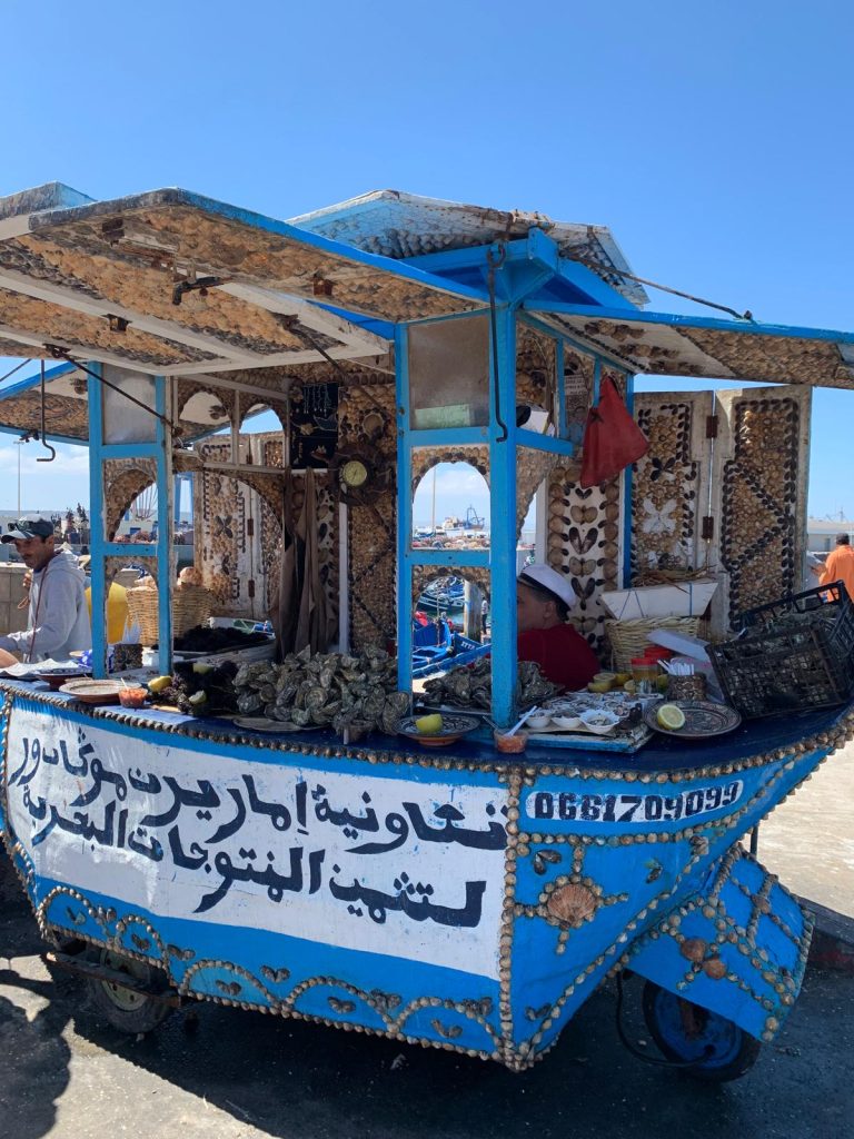 oyster stand in essaouira port