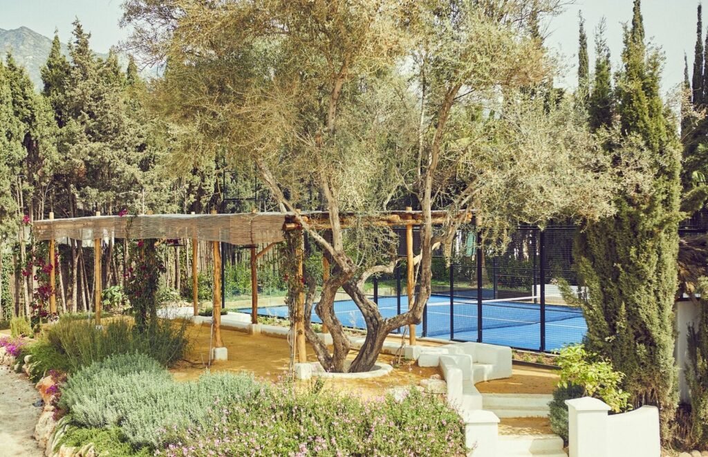 The Príncipe Alfonso padel court at Marbella Club Hotel on the Golden Mile